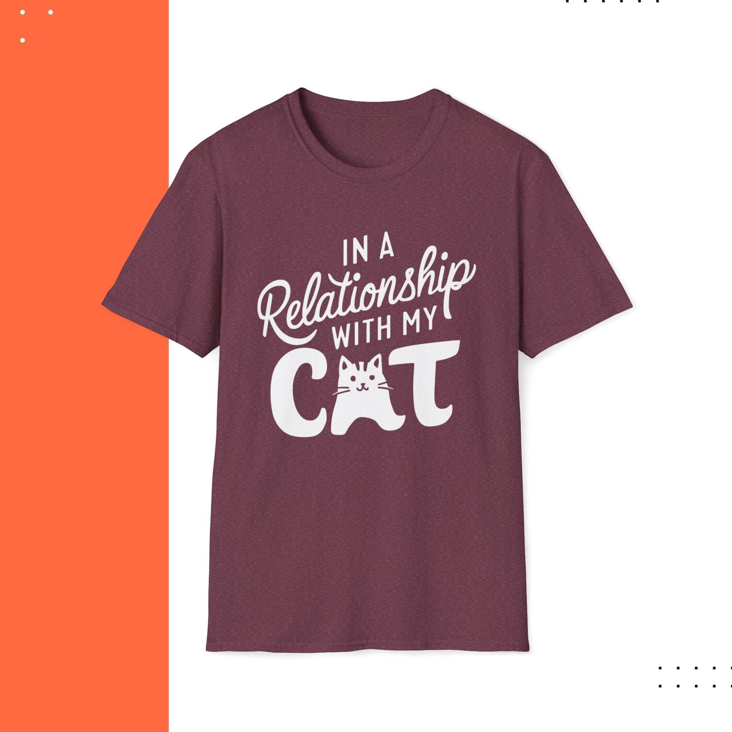 In A Relationship With Cat Cotton Men Tshirt