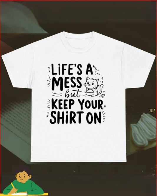 Life Messy Cotton T-Shirt