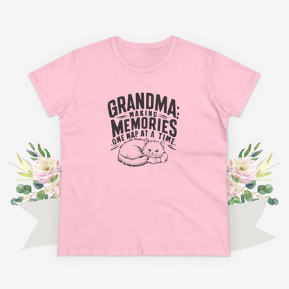 Grandpa Having Memory One Nap A Time  Women Cotton Tshirt