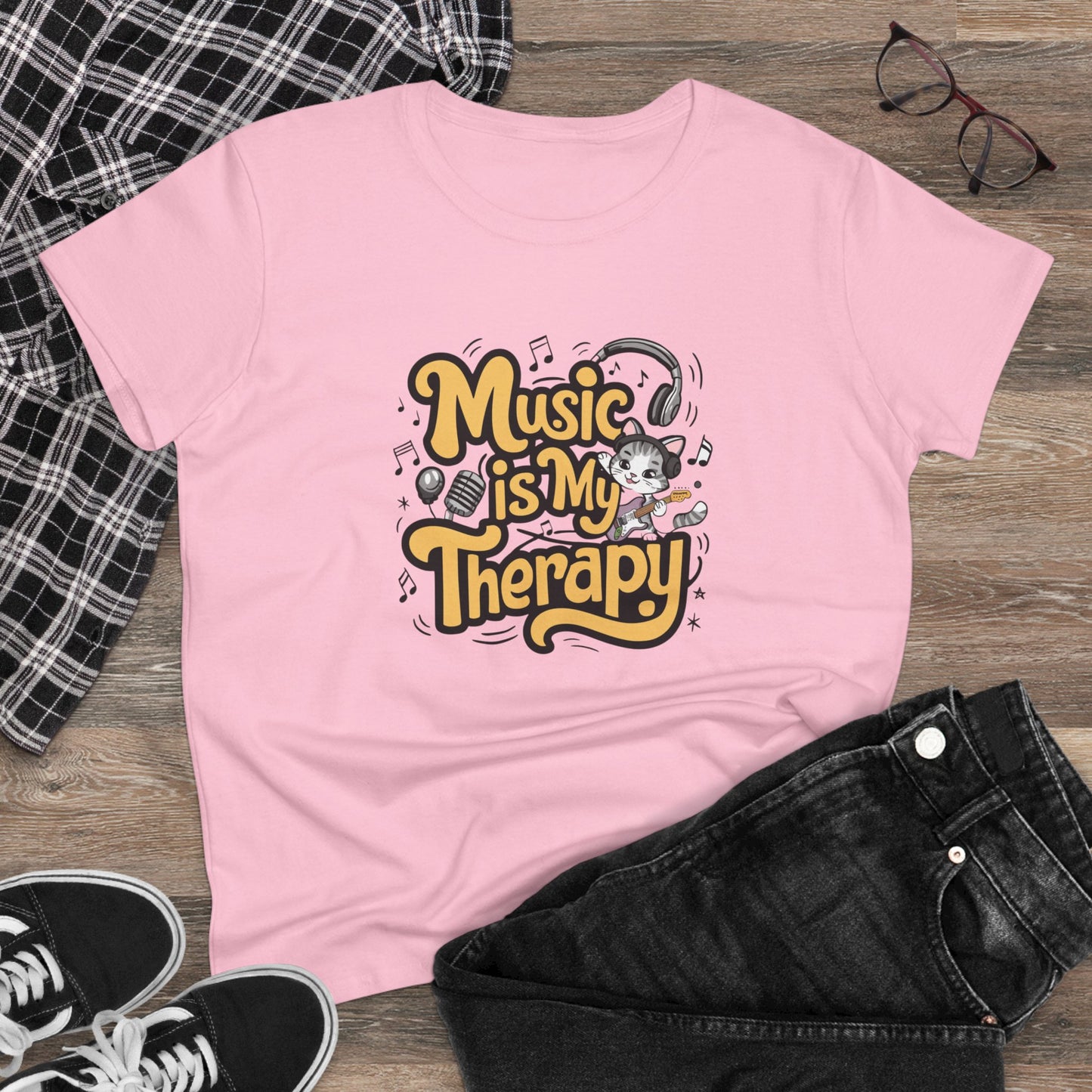 Music Is My Therapy Women Tshirts