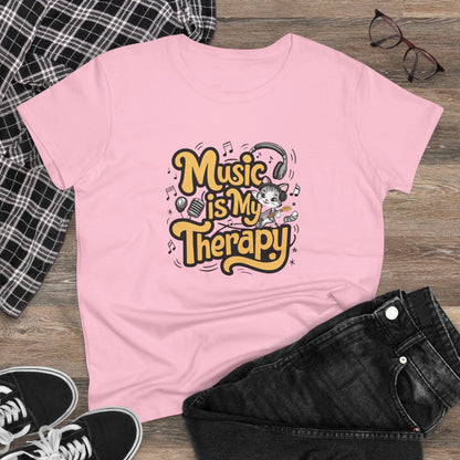 Music Is My Therapy Women Tshirts
