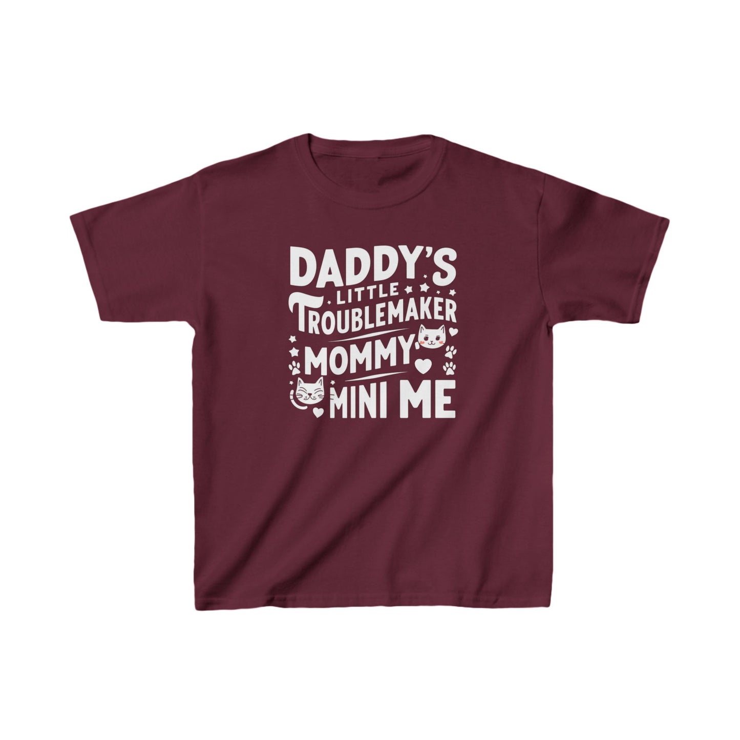 Daddy Little Troublemaker Kids  Cotton T-Shirt