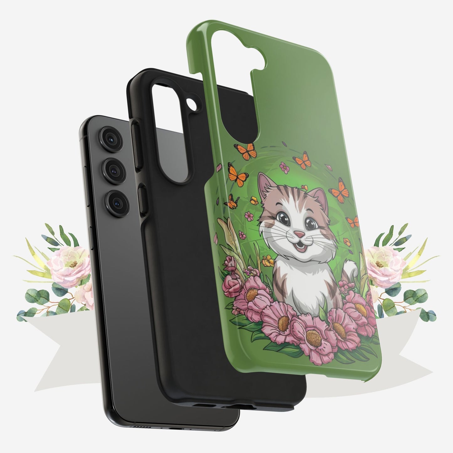 Green Mewsic Wireless Charging Support Tough Case