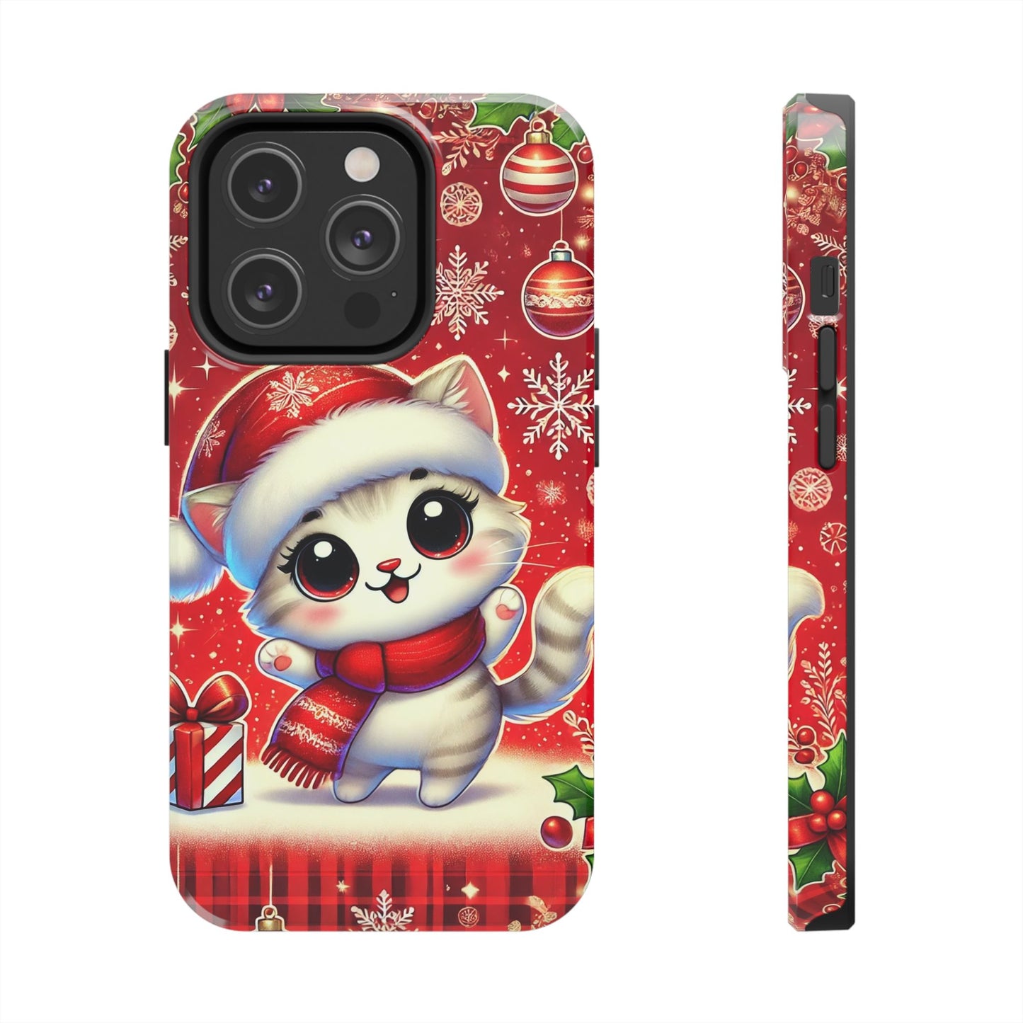 Merry Meows Wireless Charging Support Tough Case
