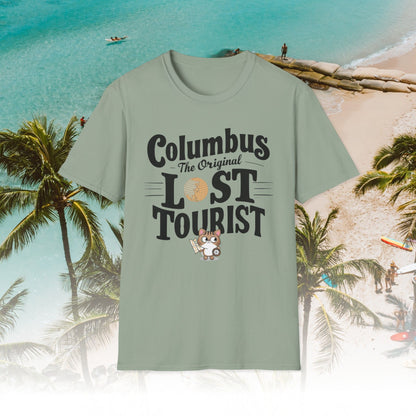 Columbus The Original Lost Tourist Cotton Men Tshirt