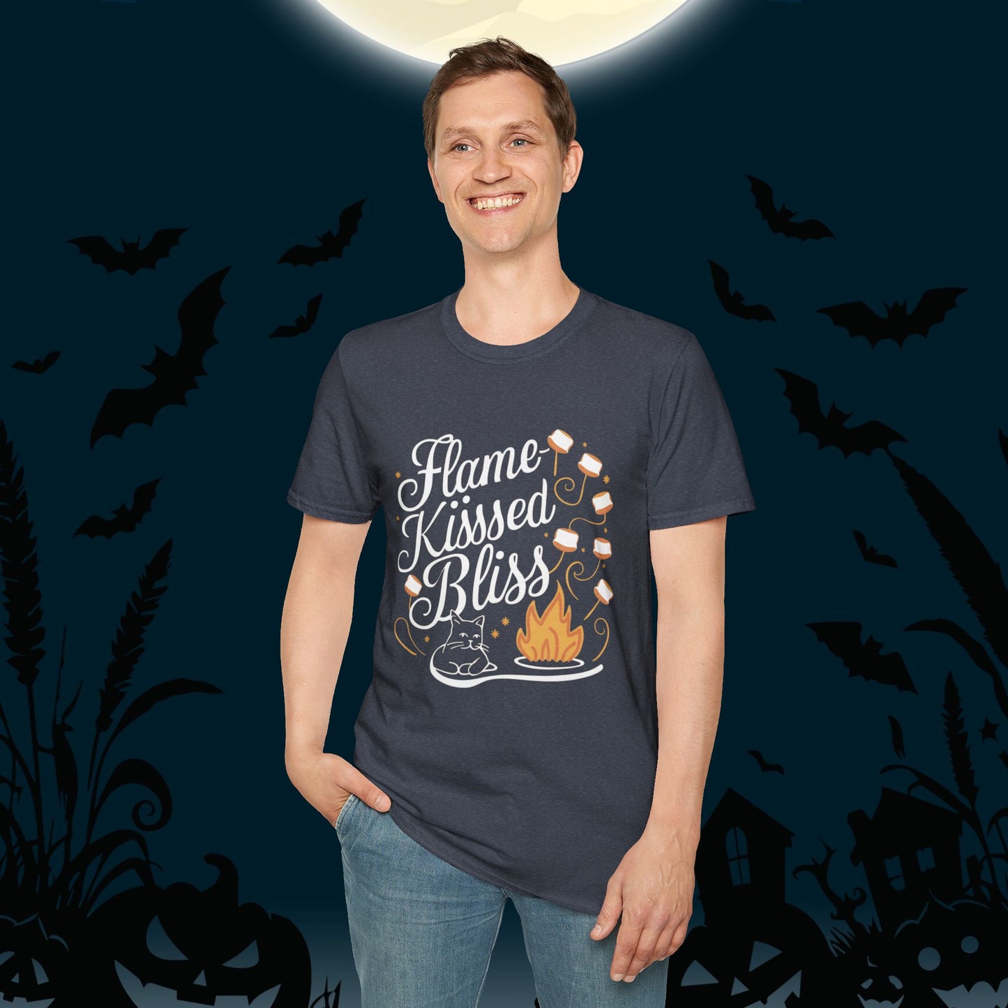 Flame Kiss Bliss Cotton Men Tshirt
