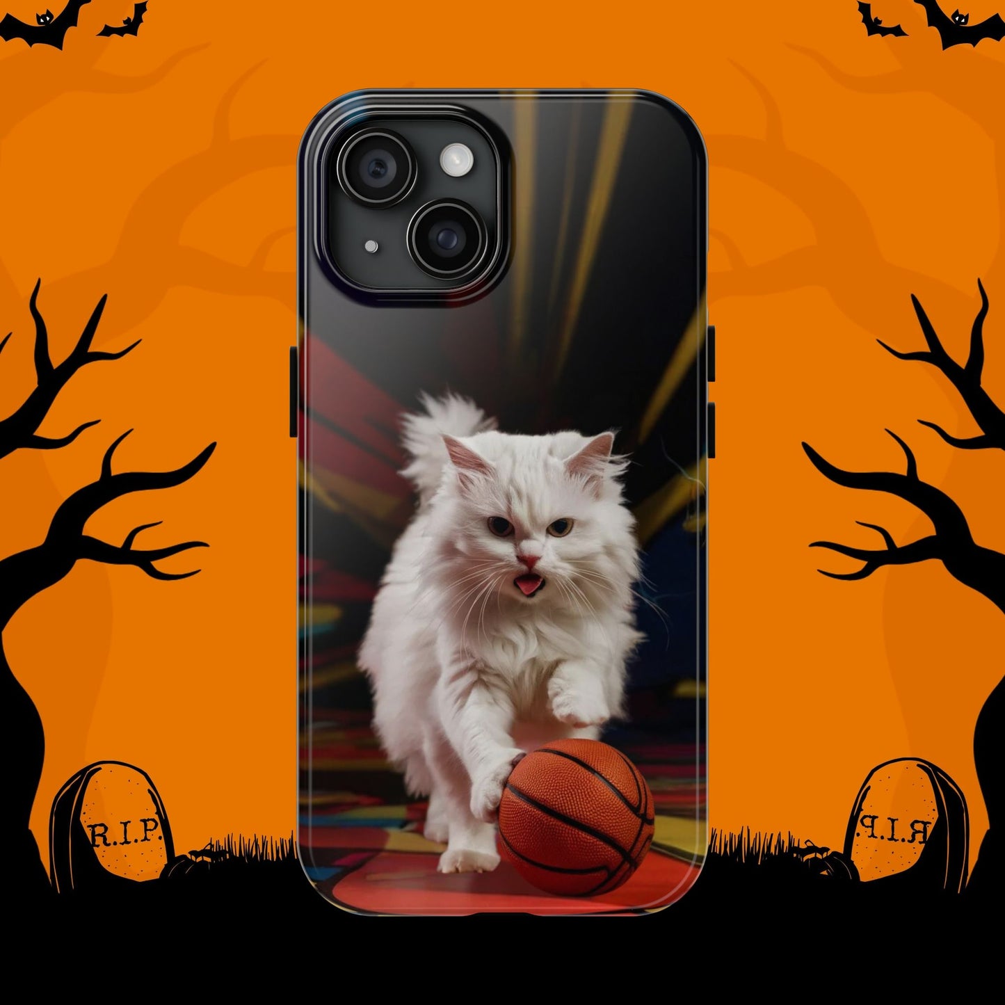 Alley-Oop Meow Wireless Charging Support Tough Case.