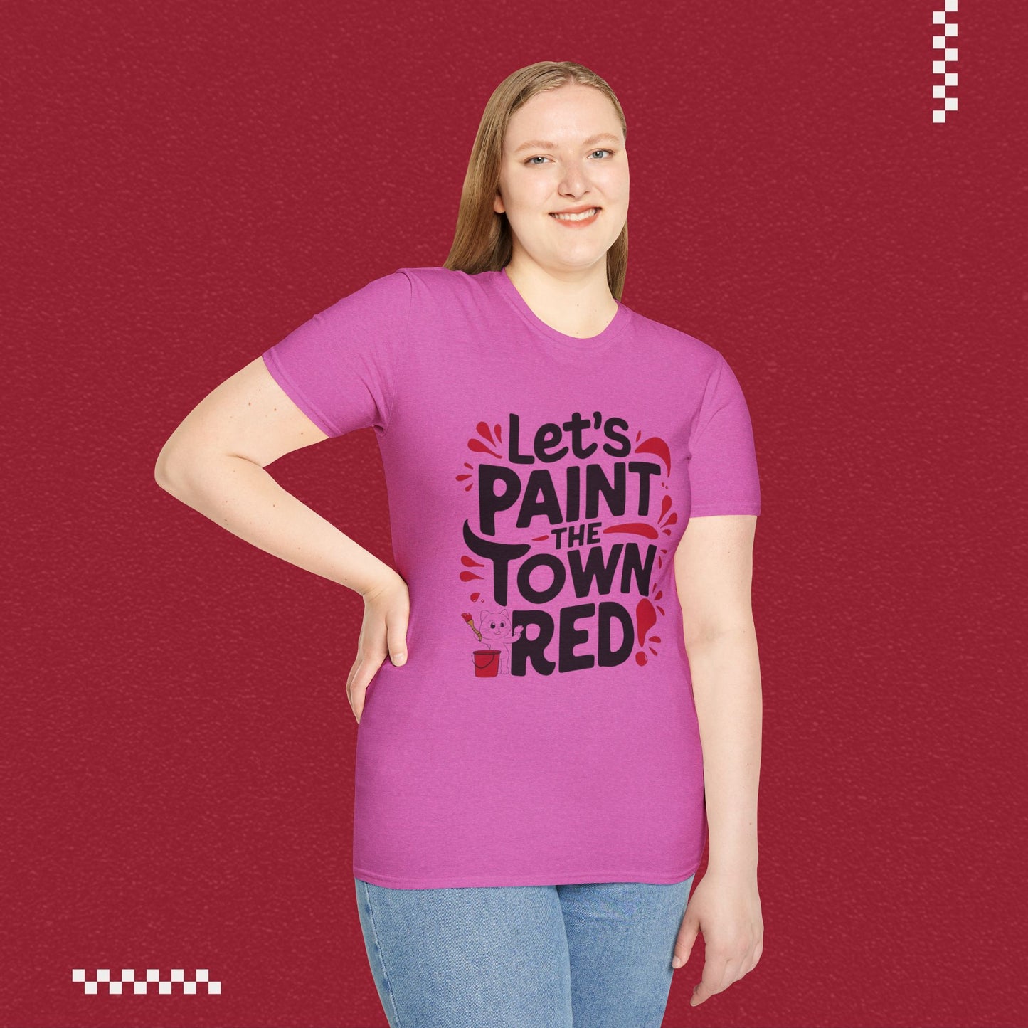 Let Paint Town Red Idiom Cotton T-Shirt