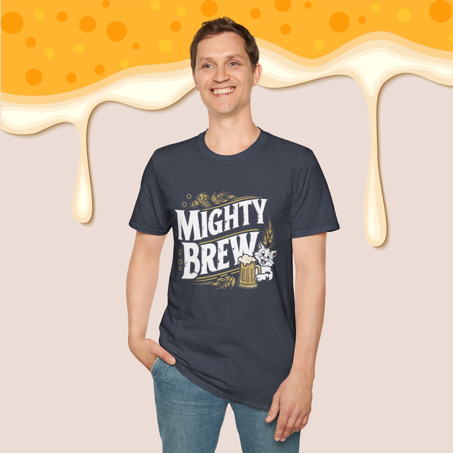 Mighty Brew Cotton Crew Neck Tshirt