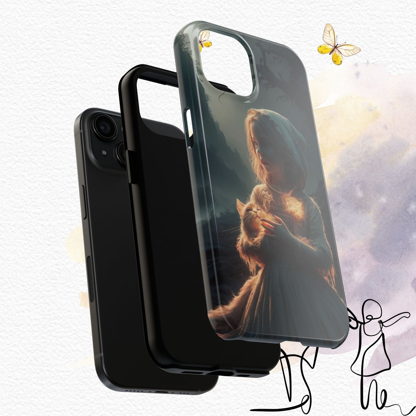 Glitter Guardian Wireless Charging Support Tough Case