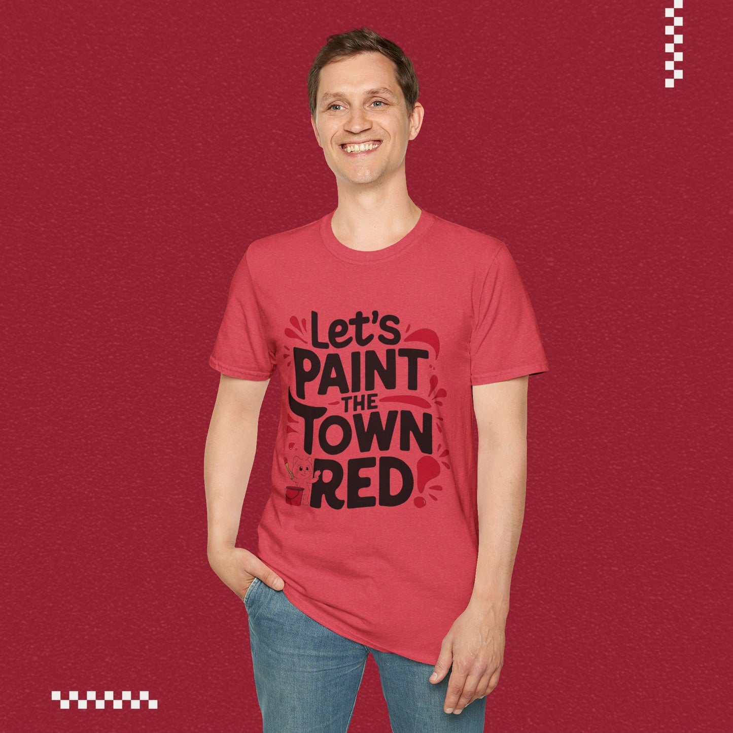 Let Paint Town Red Idiom Cotton T-Shirt