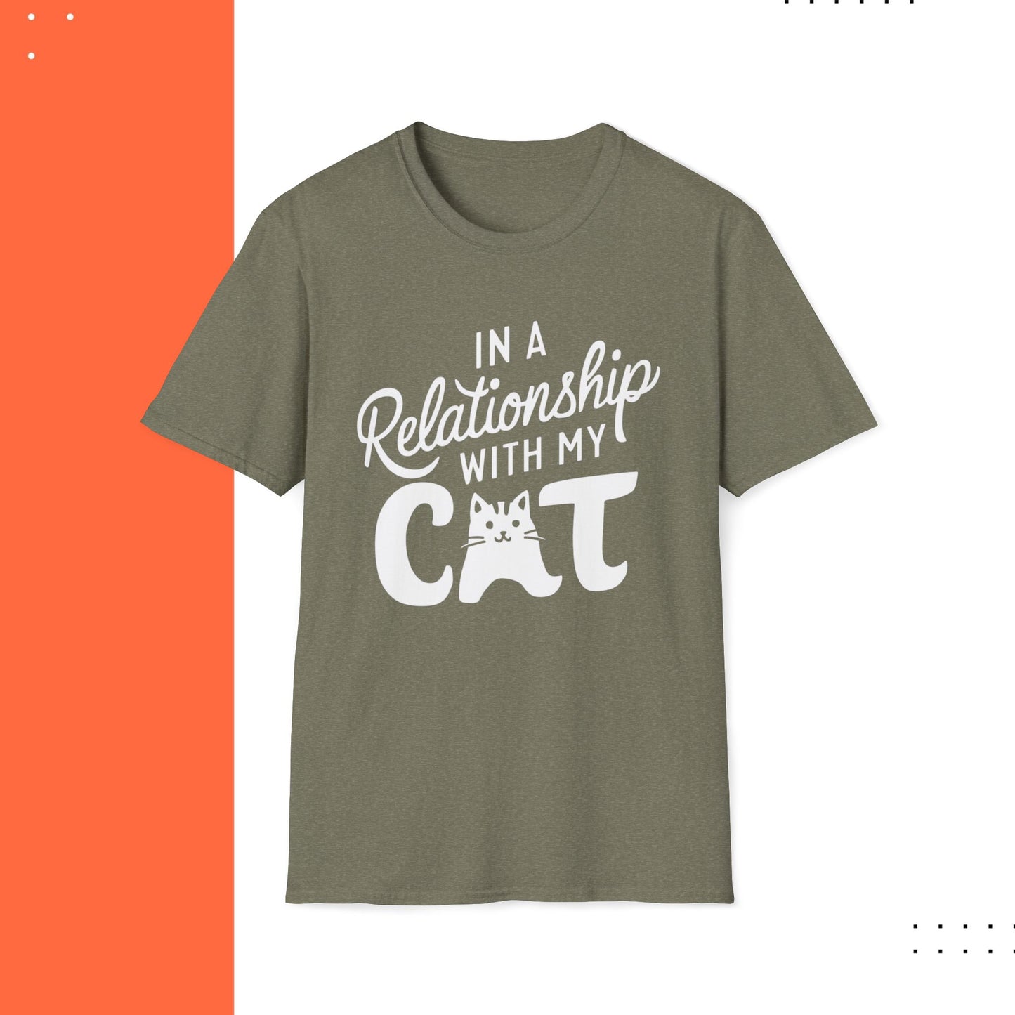 In A Relationship With Cat Cotton Men Tshirt