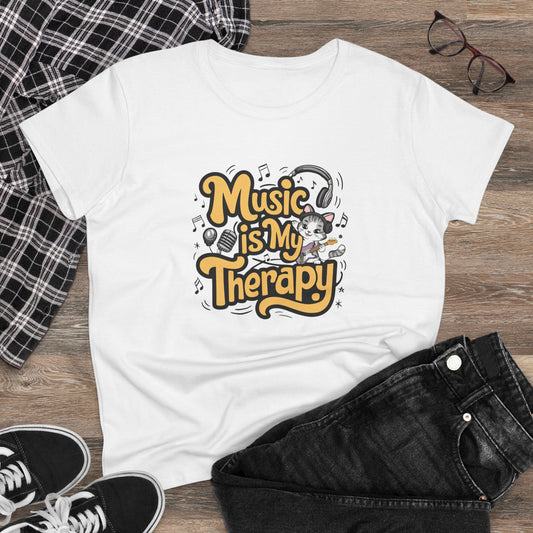Music Is My Therapy Women Tshirts