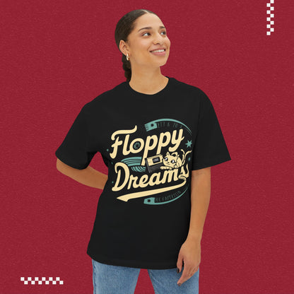 Floppy Dream Unisex Retro Oversized Boxy Tshirt