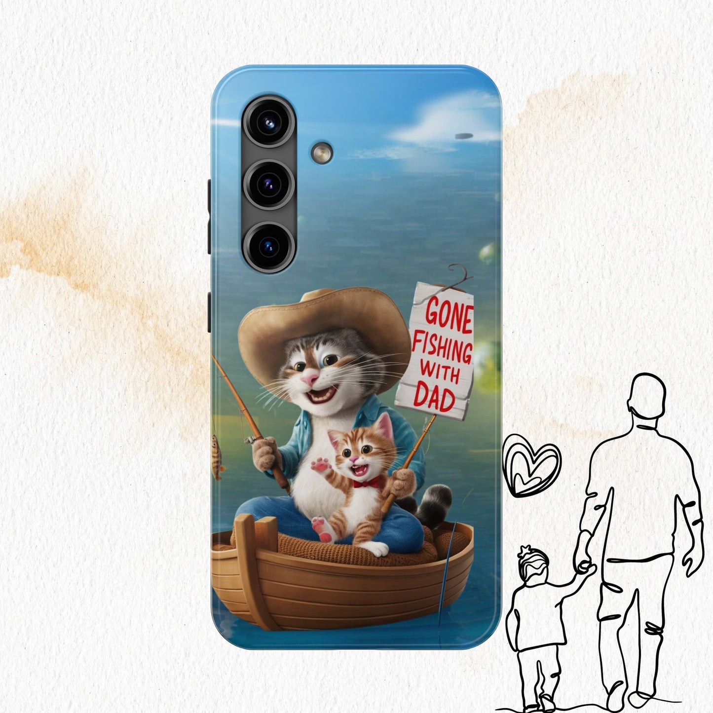 Dadcat Defender Wireless Charging Support Tough Case