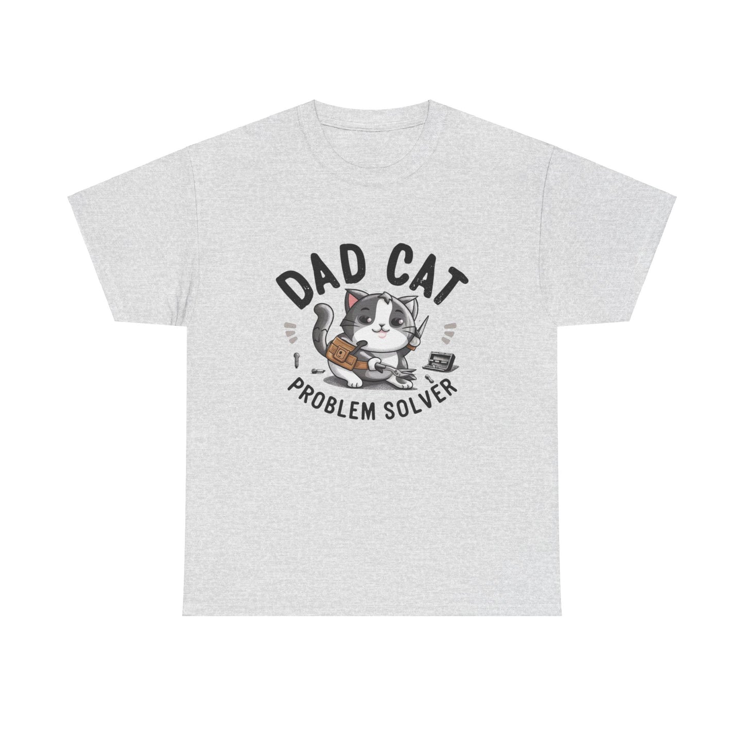 Dad Cat Problems Solver Cotton T-Shirt