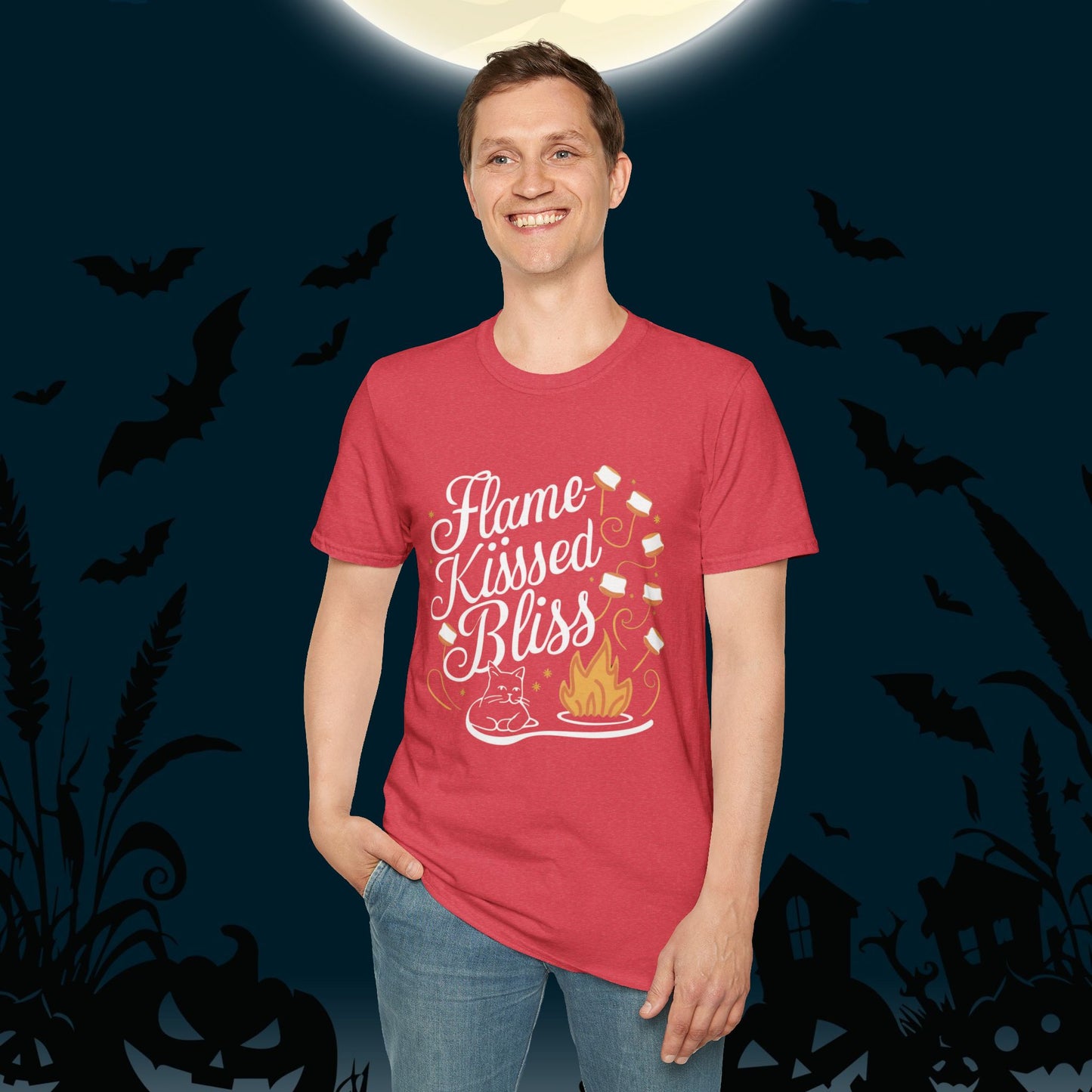 Flame Kiss Bliss Cotton Men Tshirt