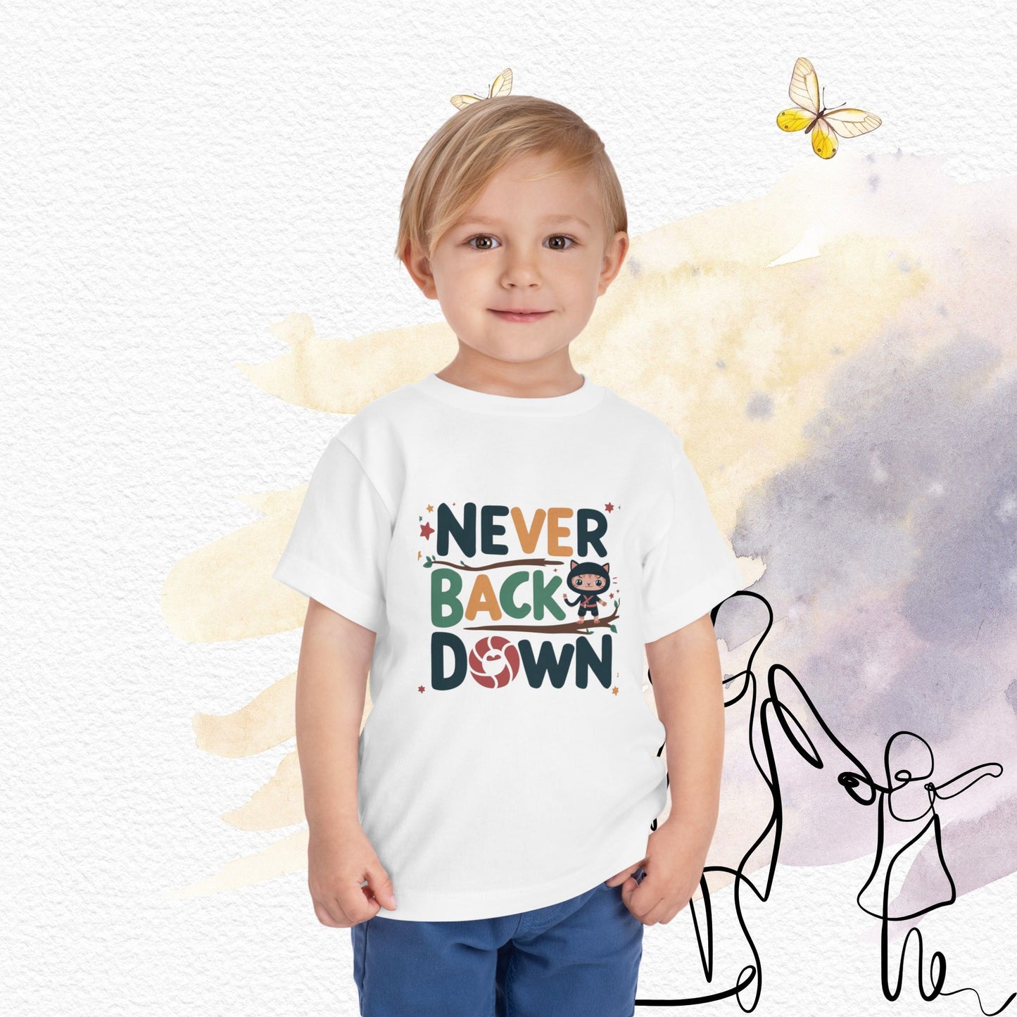 Never Back Down Shirts Toddler Cotton T-Shirts