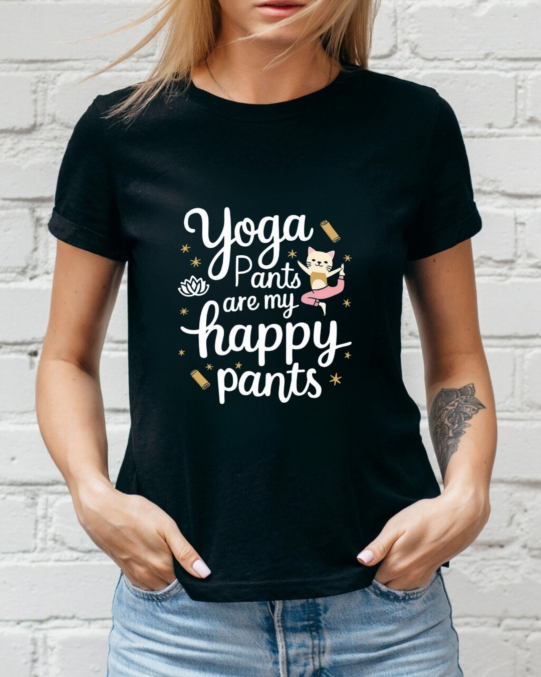 Yoga Pant Are Happy Pant Cotton T-Shirt