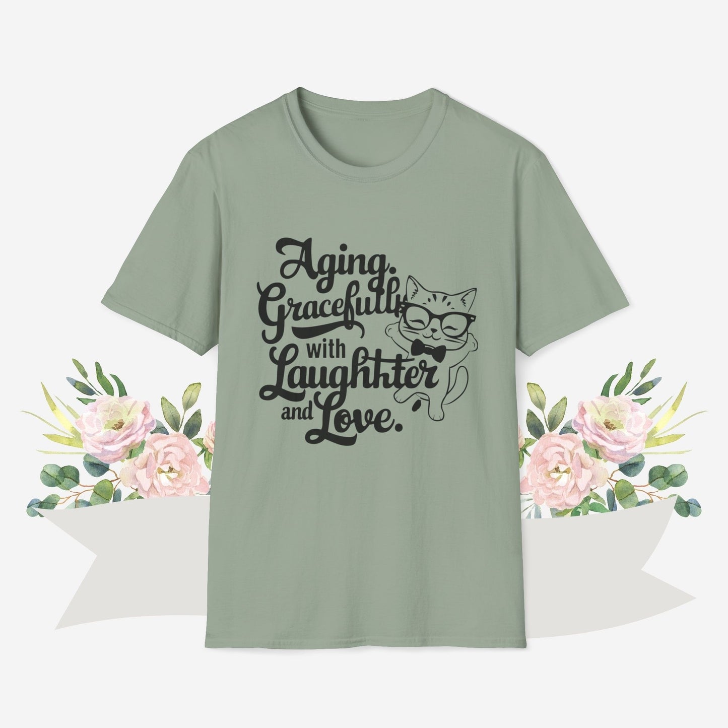 Aging Gracefully With Laughter and Love Cotton Men Tee