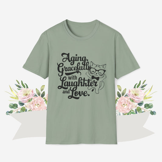 Aging Gracefully With Laughter and Love Cotton Men Tee