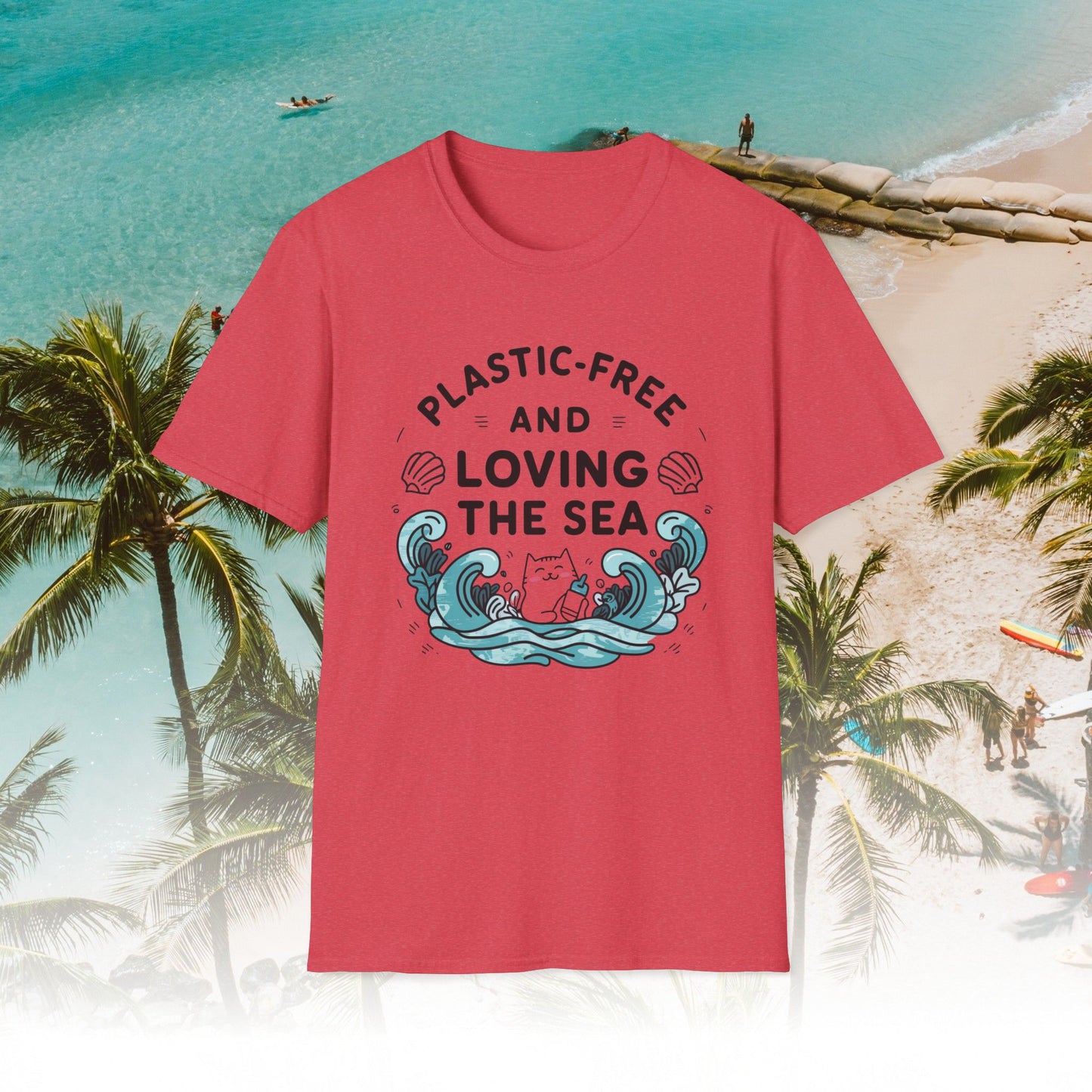 Plastic Free Ocean Cotton T-Shirt