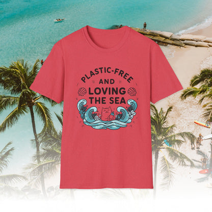 Plastic Free Ocean Cotton T-Shirt