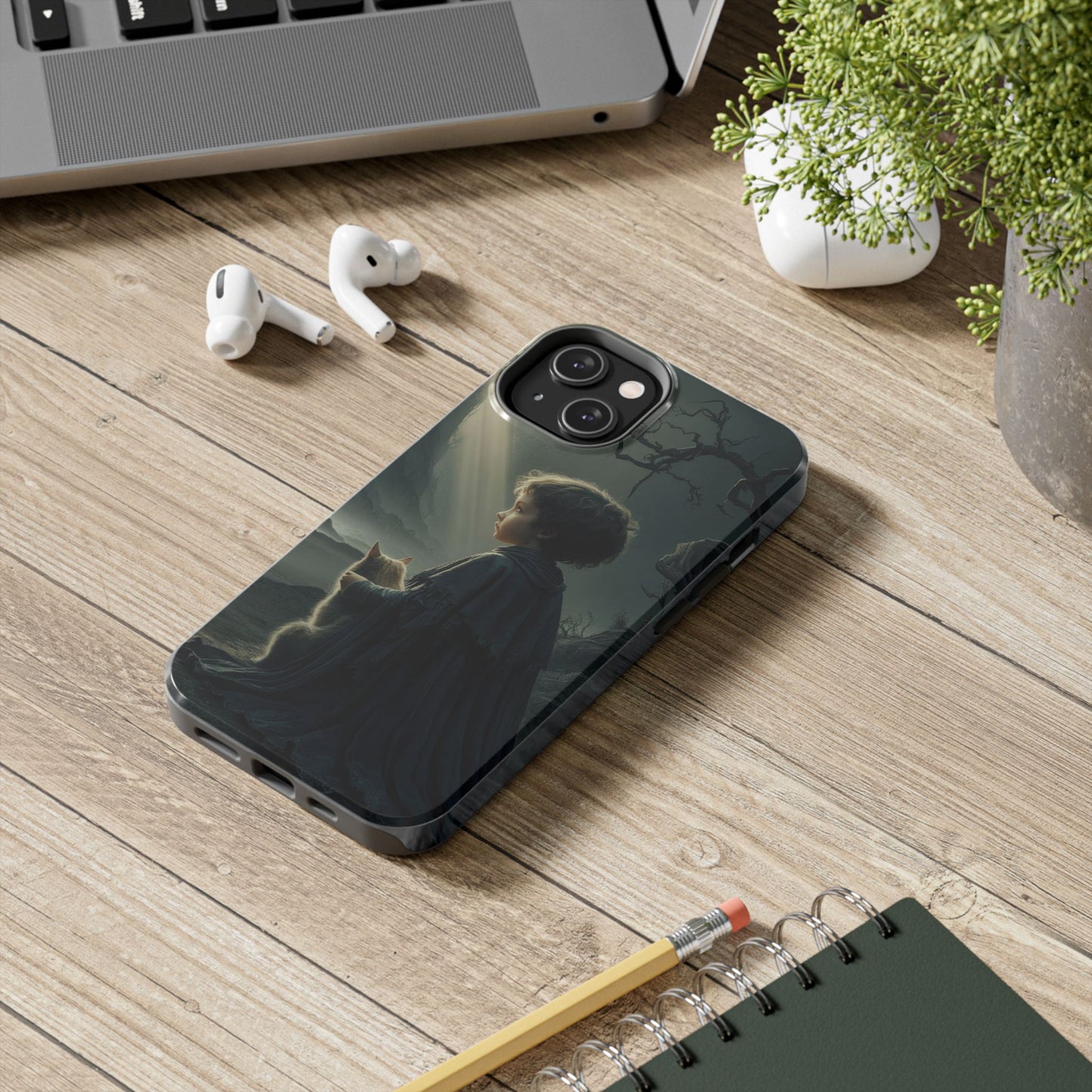Meowtime Mate Wireless Charging Support Tough Case.
