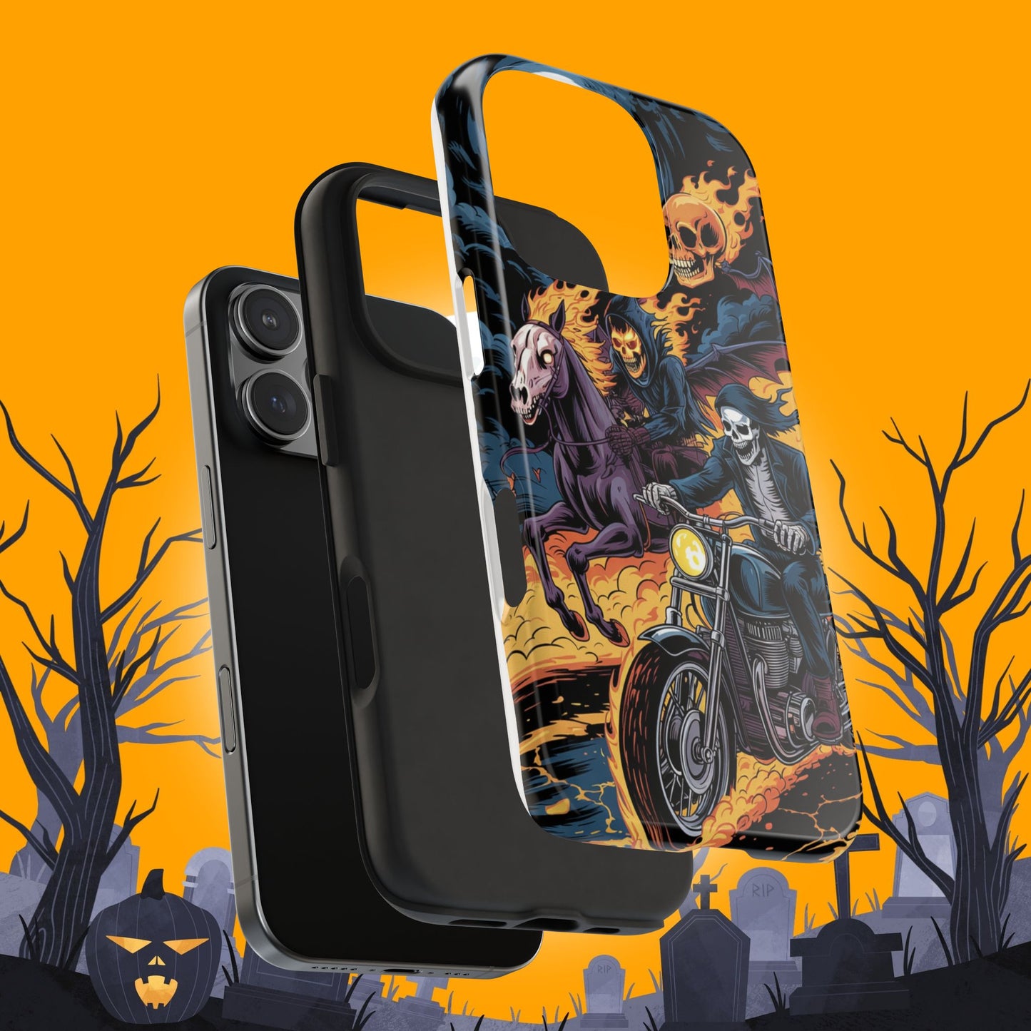 Ghost Riders Wireless Charging Support Tough Case