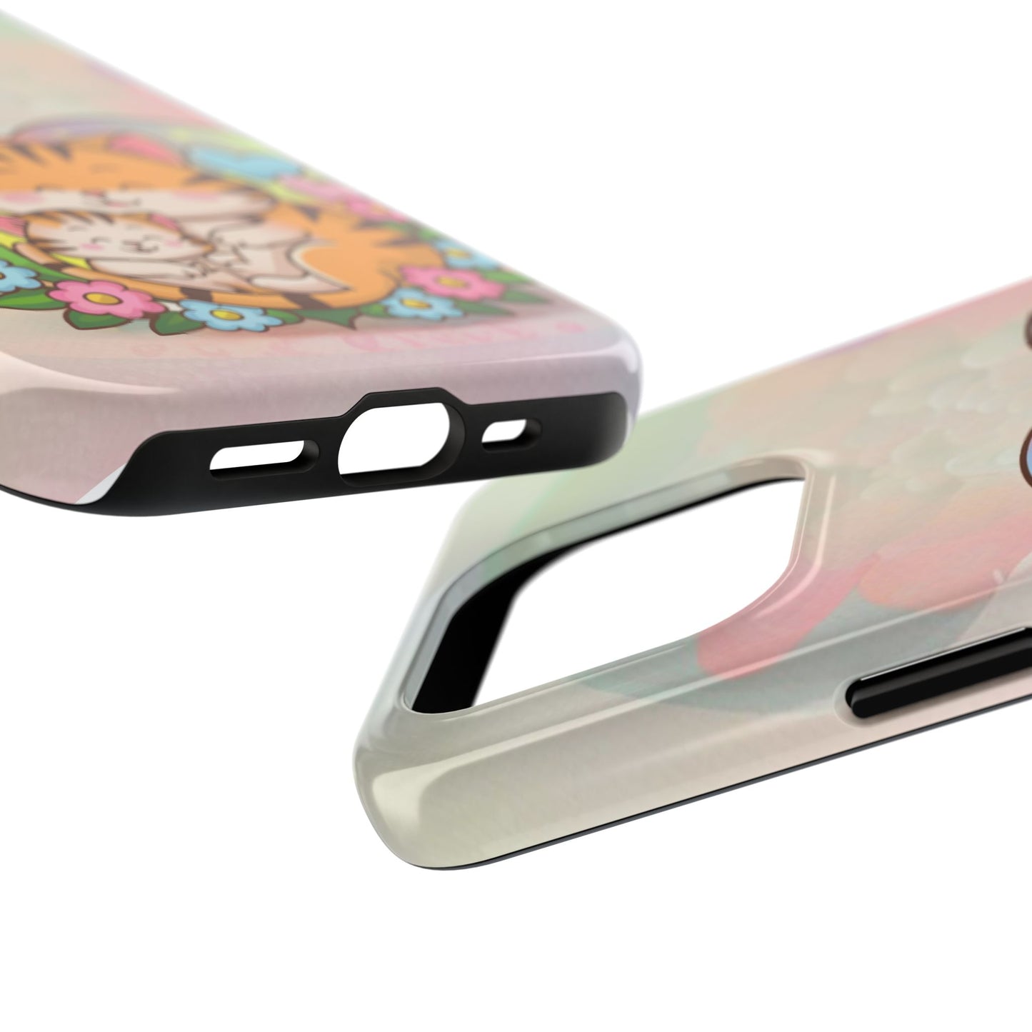 Kitten Cuddle Wireless Charging Support Tough Case