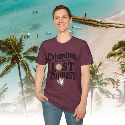 Columbus The Original Lost Tourist Cotton Men Tshirt