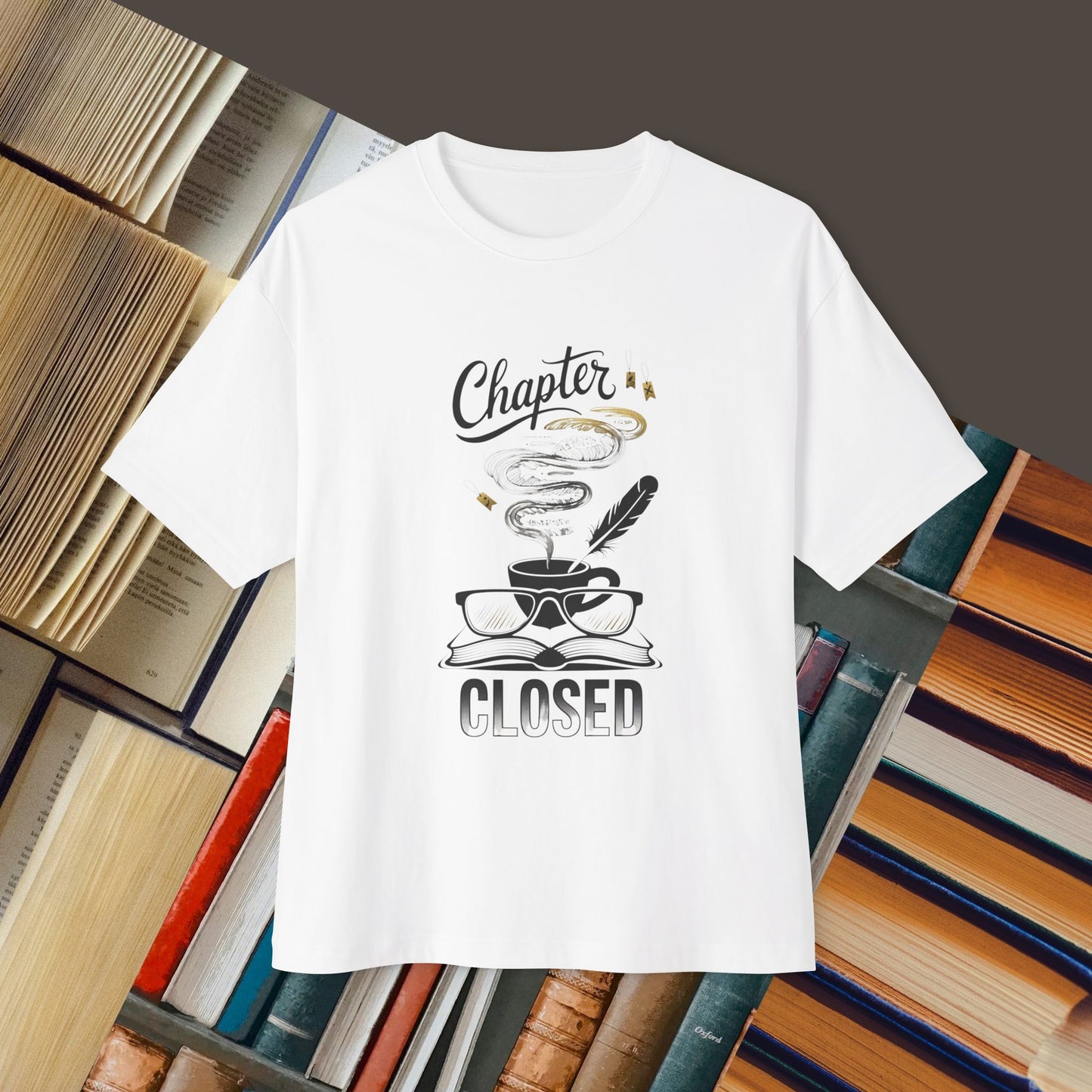 Chapter Closed Unisex BookLover Oversized Boxy Tshirt