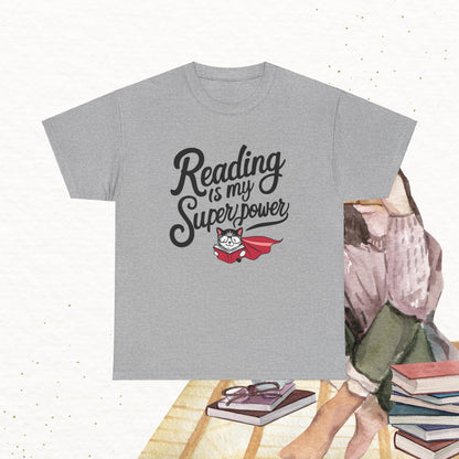 Reading Is My Superpower Cotton Tee