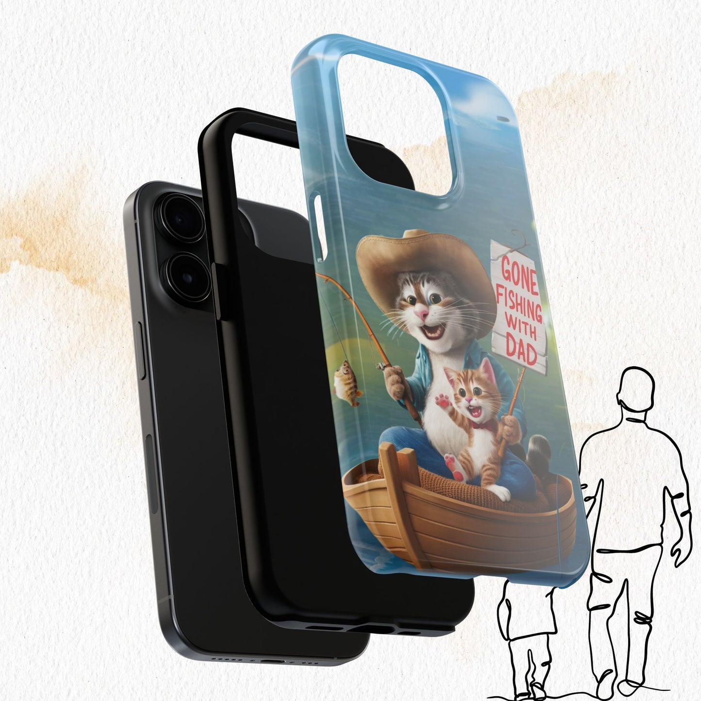 Dadcat Defender Wireless Charging Support Tough Case