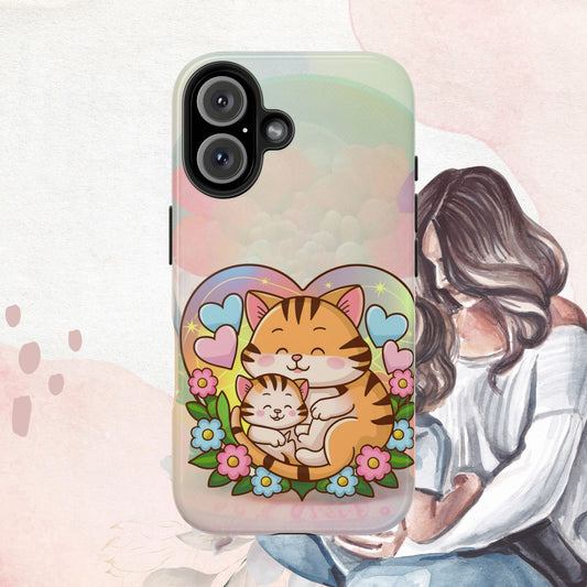 Kitten Cuddle Wireless Charging Support Tough Case