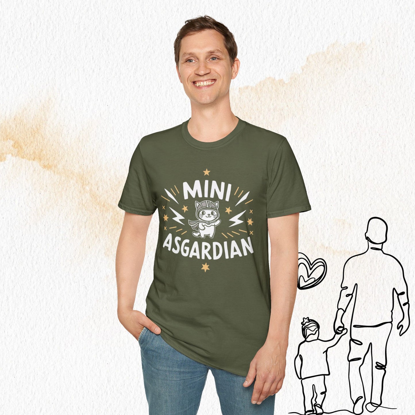 Mini Asgardian Cotton Crew Neck Men Tshirt