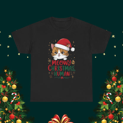 Meowy Christmas Cotton Tshirts