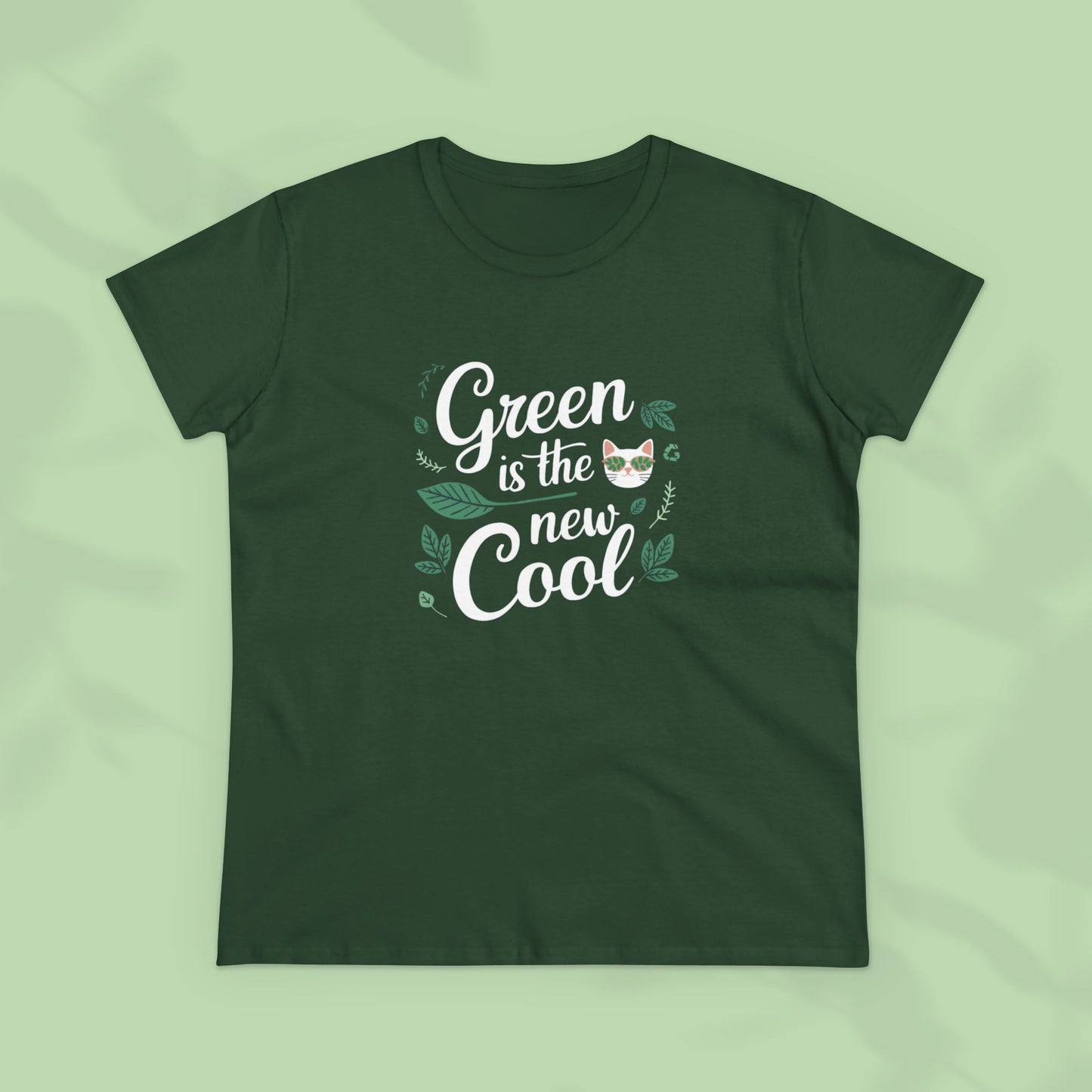 Green Is The New Cool Cotton Women Tshirt