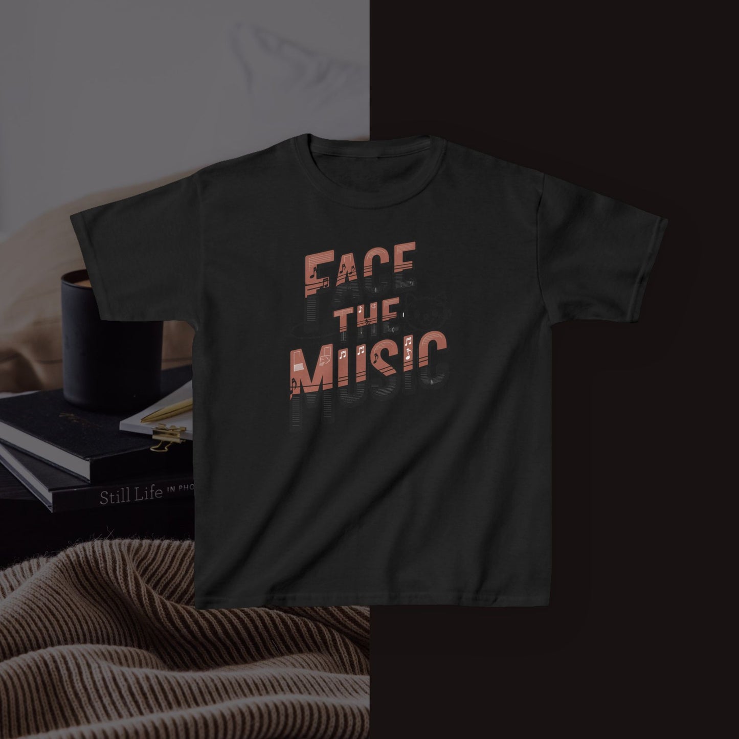 Face The Music kid Heavy Cotton Tshirt
