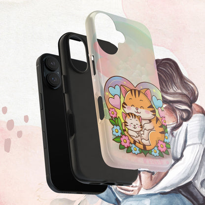 Kitten Cuddle Wireless Charging Support Tough Case
