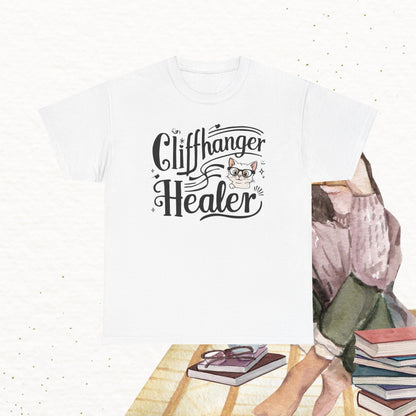Book Lovers T-Shirt Cliffhanger Healer Cotton Tshirt