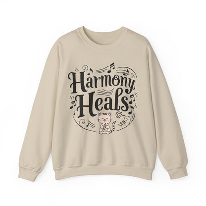 Harmony Heal Heavy Unisex Cotton Crewneck Sweatshirt