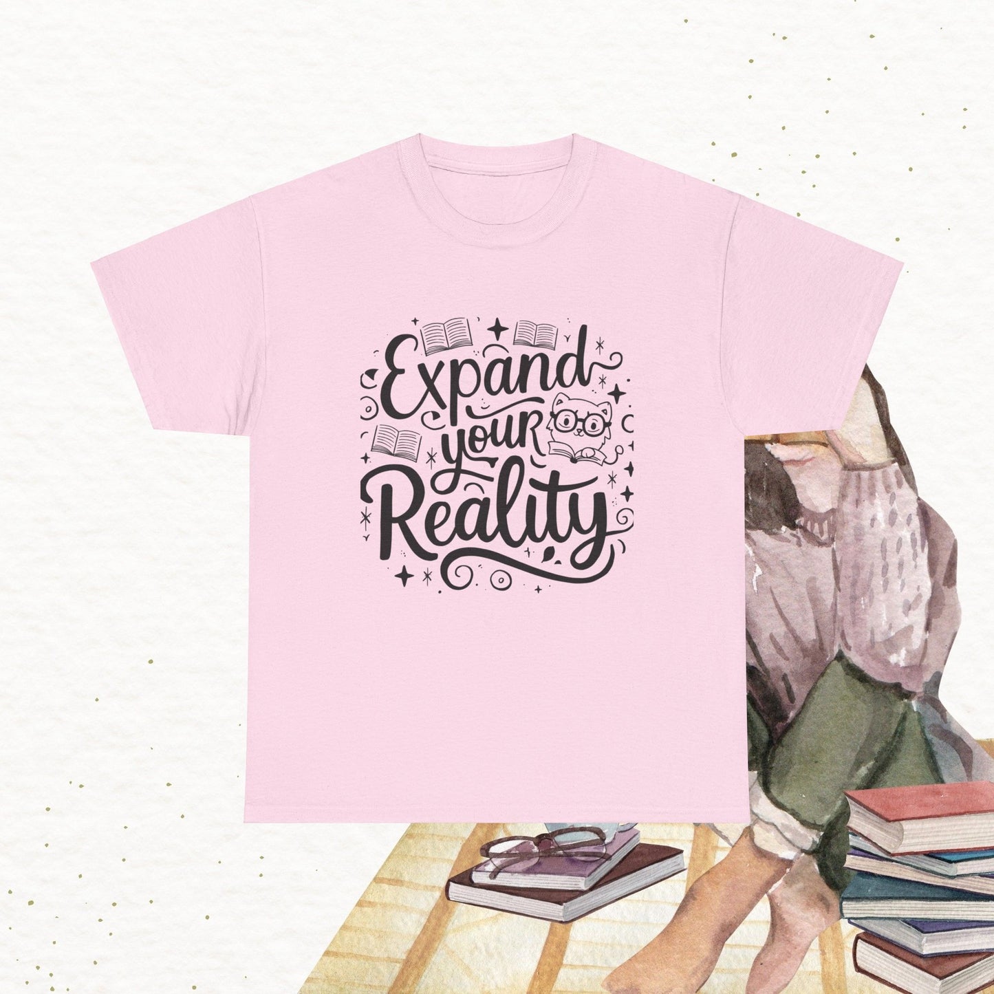 Book Lovers T-Shirt Expand Your Reality Cotton T-Shirt
