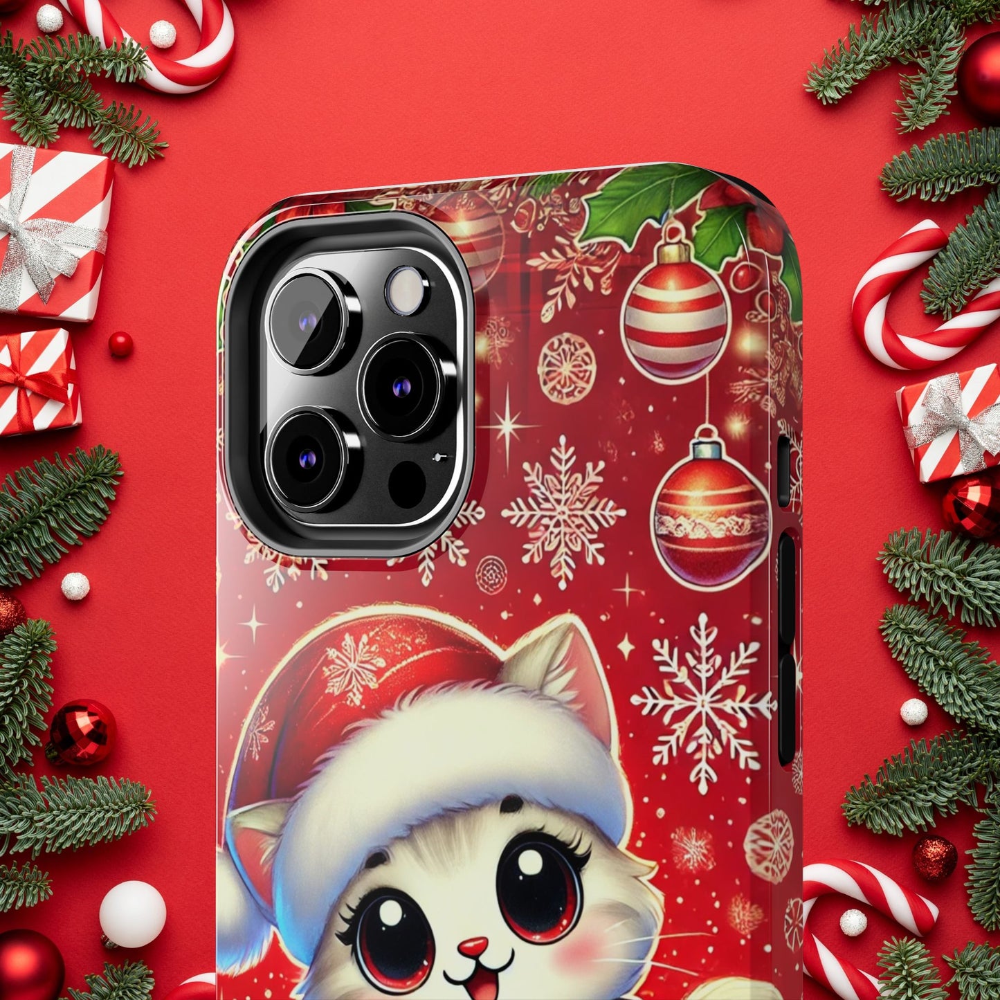 Merry Meows Wireless Charging Support Tough Case