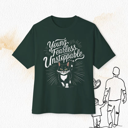 Young Fearless Unstoppable Unisex Beerlover Oversized Boxy Tshirts