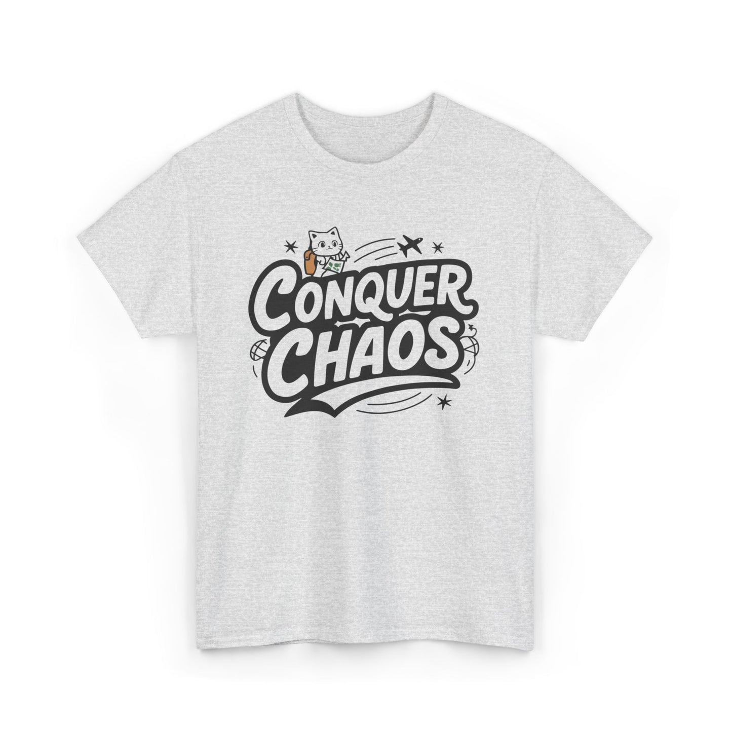 Conquer Choas Travel Vacations Cotton T-Shirt