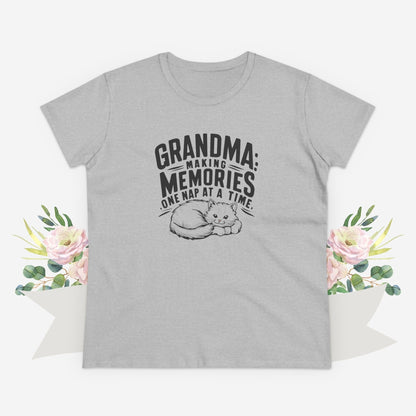 Grandpa Having Memory One Nap A Time  Women Cotton Tshirt