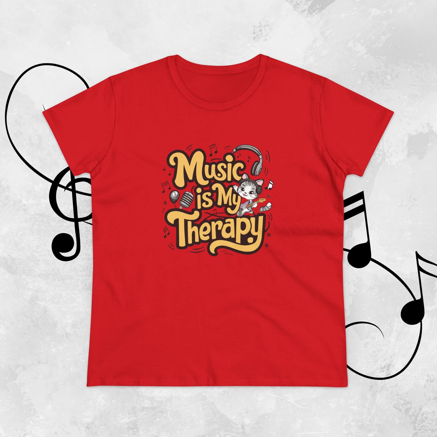 Music Is My Therapy Women Tshirts