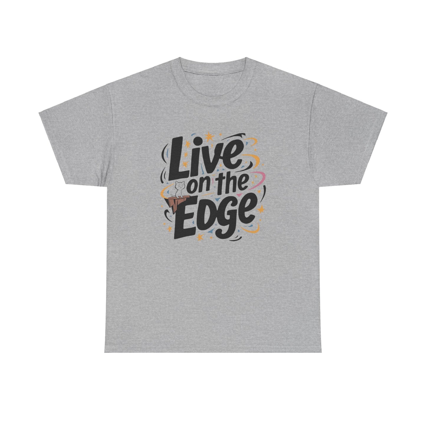 Live On The Edge Idiom Cotton T-Shirts