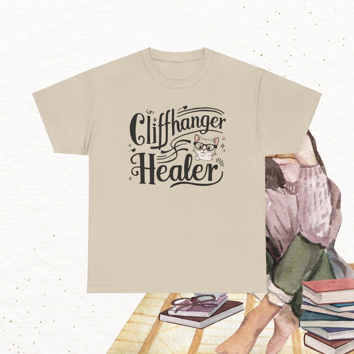 Book Lovers T-Shirt Cliffhanger Healer Cotton Tshirt